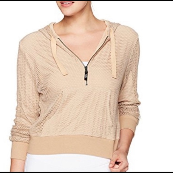 MINKPINK Tops - MinkPink Move Mesh Hooded Pull-Over